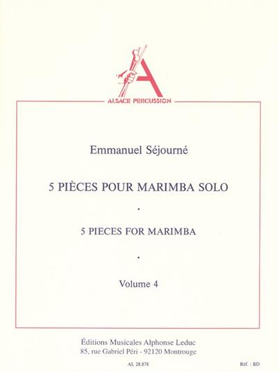 5 pièces vol.4pour marimba solo