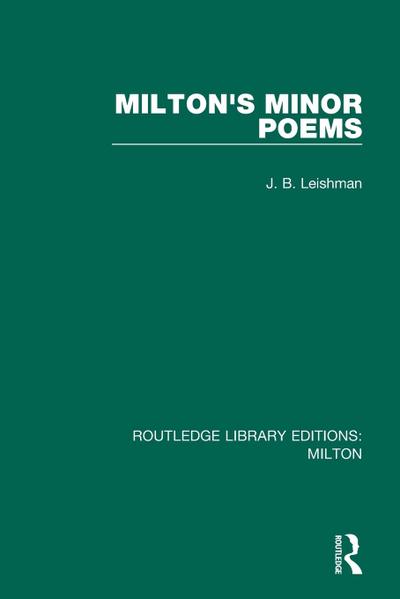 Milton’s Minor Poems