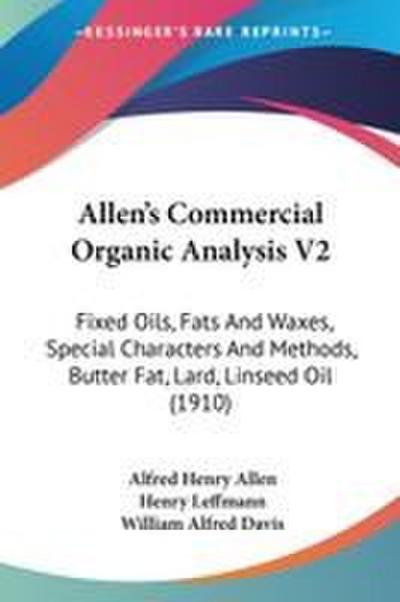 Allen’s Commercial Organic Analysis V2