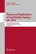 Theory and Applications of Satisfiability Testing 