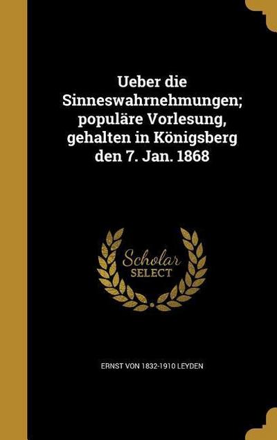 GER-UEBER DIE SINNESWAHRNEHMUN