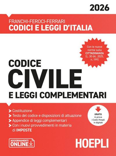Codice civile e leggi complementari 2026