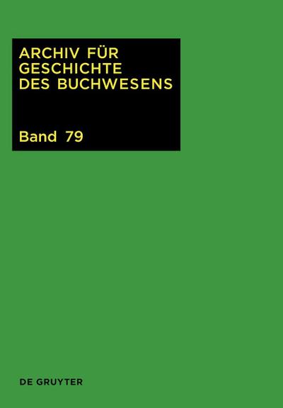Archiv für Geschichte des Buchwesens 2024