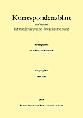 Korrespondenzblatt des Vereins für niederdeutsche 