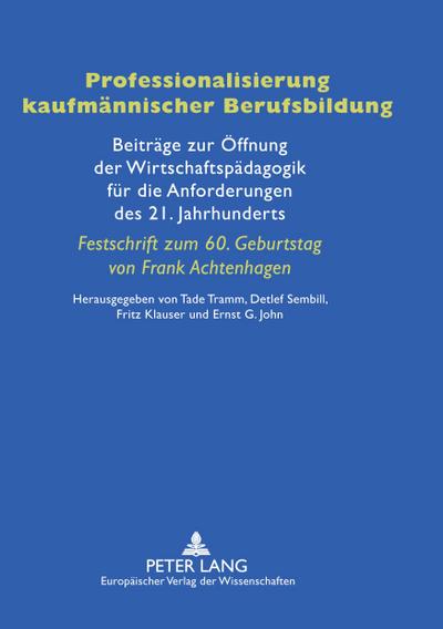Professionalisierung kaufmännischer Berufsbildung