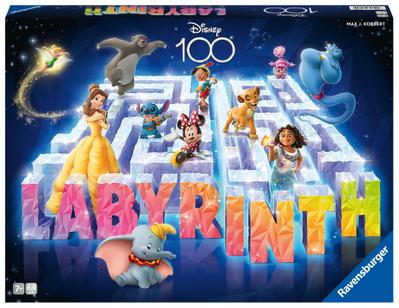 Ravensburger 27460 - Disney 100 Labyrinth - Der Familienspiel-Klassiker für 2-4 Spieler ab 7 Jahren mit den beliebtesten Disney Charakteren