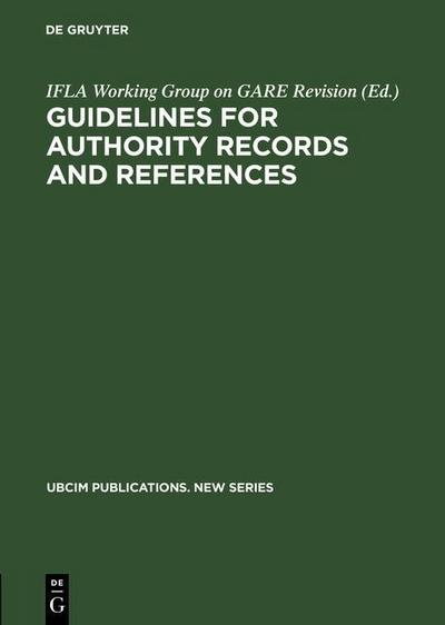 Guidelines for Authority Records and References