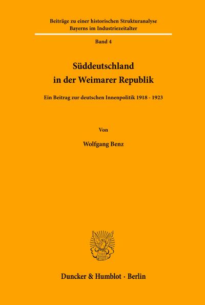 Süddeutschland in der Weimarer Republik.