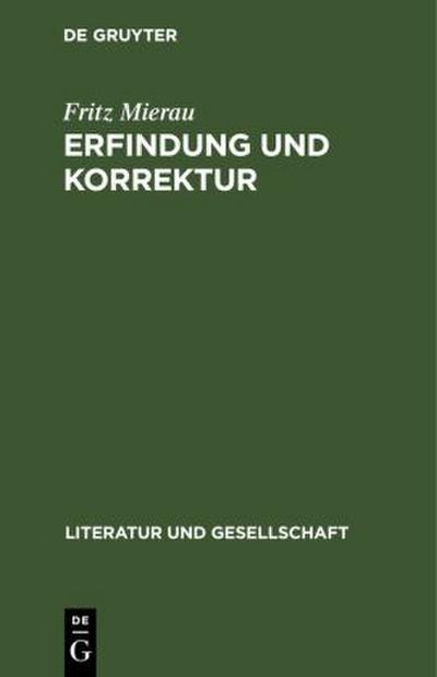 Erfindung und Korrektur