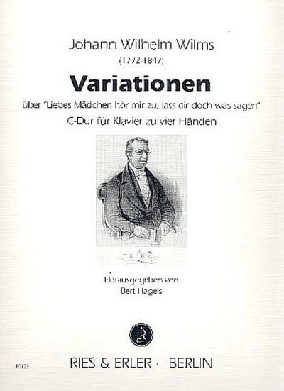 Variationen C-Dur über Liebes Mädchenhör mir zu für Klavier zu 4 Händen