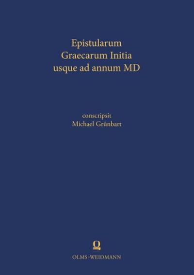 Epistularum Graecarum Initia usque ad annum MD