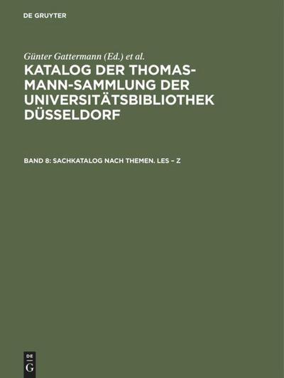 Sachkatalog nach Themen. Les - Z
