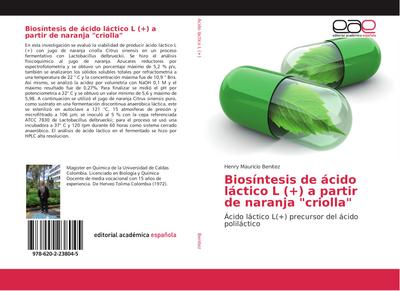 Biosíntesis de ácido láctico L (+) a partir de naranja "criolla"