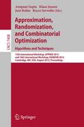 Approximation, Randomization, and Combinatorial Optimization.Algorithms and Techniques