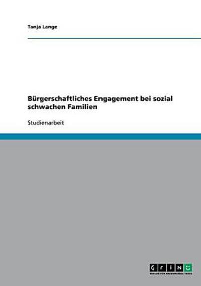 Bürgerschaftliches Engagement bei sozial schwachen Familien