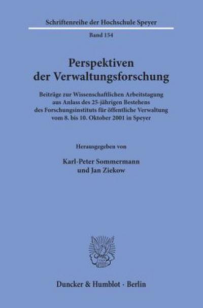 Perspektiven der Verwaltungsforschung.
