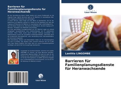 Barrieren für Familienplanungsdienste für Heranwachsende