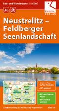 Rad- und Wanderkarte Neustrelitz - Feldberger Seenlandschaft 1 : 50 000: GPS geeignet, Erlebnis-Tipps auf der Rückseite