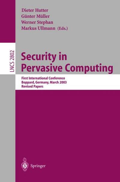 Security in Pervasive Computing
