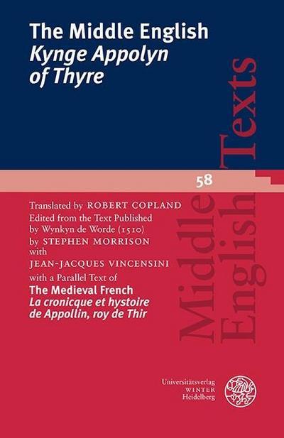 The Middle English ’Kynge Appolyn of Thyre’