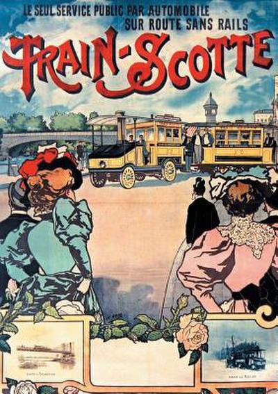Carnet Ligné Affiche Train-Scotte Automobile