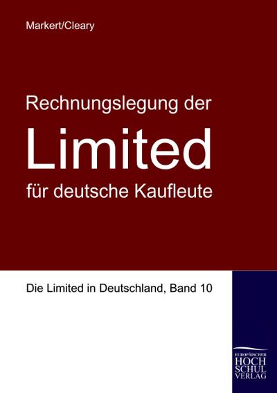 Rechnungslegung der "Limited" für deutsche Kaufleute