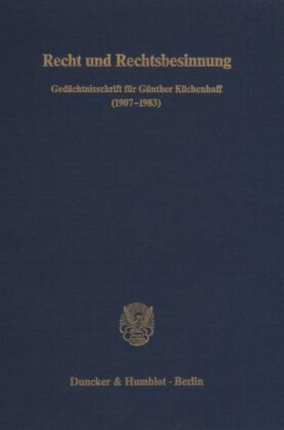 Recht und Rechtsbesinnung.