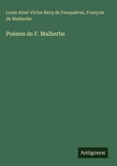 Poésies de F. Malherbe