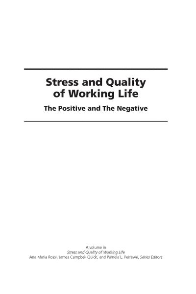 Stress and Quality of Working Life