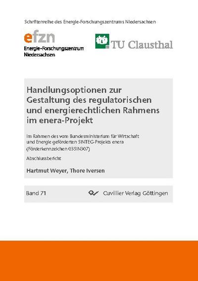 Handlungsoptionen zur Gestaltung des regulatorischen und energierechtlichen Rahmens im enera-Projekt