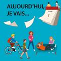 Aujourd’hui, je vais...: Texte en capitales d’imprimerie