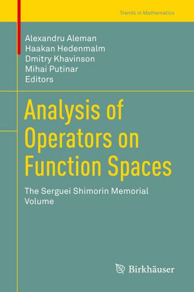 Analysis of Operators on Function Spaces