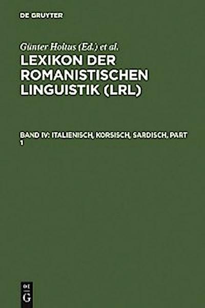 Italienisch, Korsisch, Sardisch