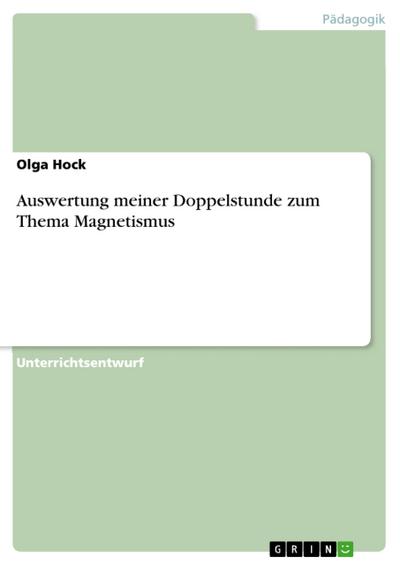 Auswertung meiner Doppelstunde zum Thema Magnetismus