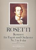 Konzert F-Dur Nr.3 RWVC75 für Fagottund Orchester für Fagott und Klavier