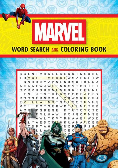 Marvel Word Search and Coloring Book