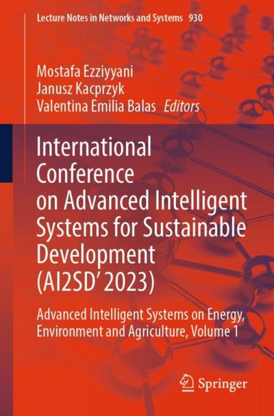 International Conference on Advanced Intelligent Systems for Sustainable Development (AI2SD’2023)