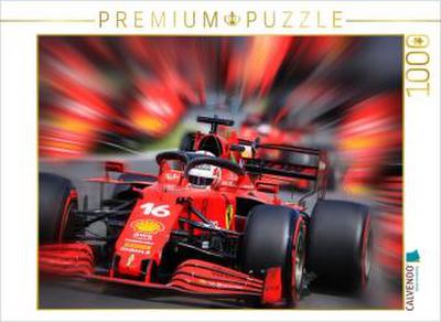 CALVENDO Puzzle Charles Leclerc aus Monaco ist erst der dritte Monegasse in der Formel 1 und startet seit 2019 für die Scuderia Ferrari. | 1000 Teile Lege-Größe 64x48cm Foto-Puzzle für glückliche Stunden