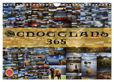 Schottland 365 (Wandkalender 2024 DIN A4 quer), CALVENDO Monatskalender