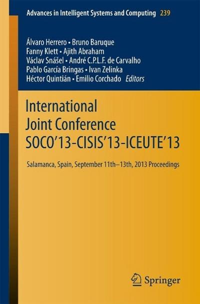 International Joint Conference SOCO’13-CISIS’13-ICEUTE’13