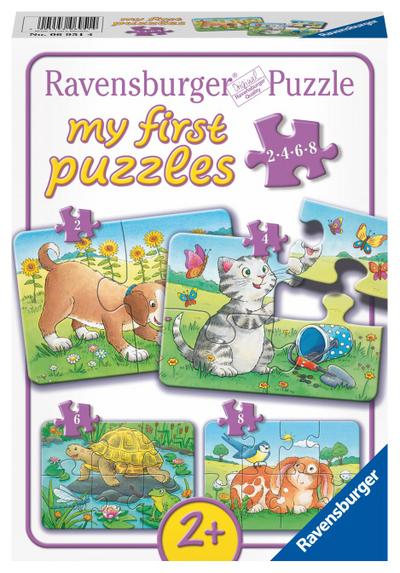 Ravensburger Kinderpuzzle - 06951 Niedliche Haustiere - my first puzzle mit 2,4,6,8 Teilen - Puzzle für Kinder ab 2 Jahren