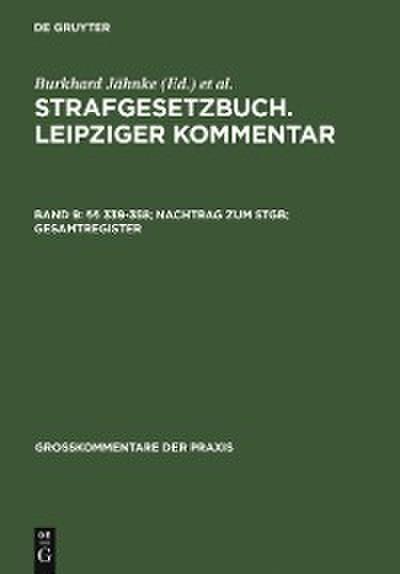 §§ 339-358; Nachtrag zum StGB; Gesamtregister