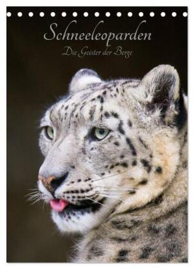 Schneeleoparden - Die Geister der Berge (Tischkalender 2026 DIN A5 hoch), CALVENDO Monatskalender