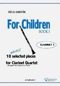 Clarinet 1 part of "For Children" by Bartók for Clarinet Quartet