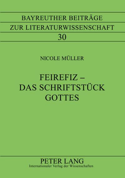 Feirefiz - Das Schriftstück Gottes