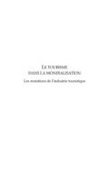 Le tourisme dans la mondialisation - les mutations de l’indu