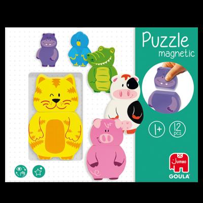Goula Magnetisches Holzpuzzle Tiere