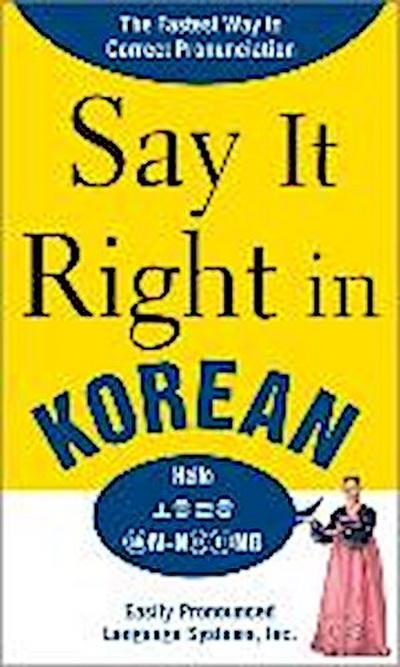 Say It Right in Korean