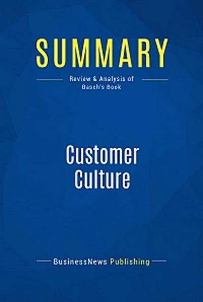 Summary: Customer Culture
