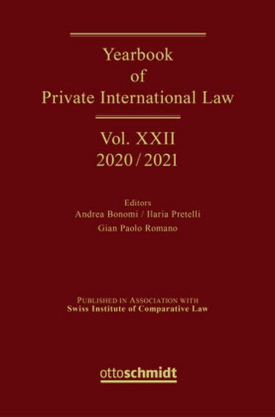 Yearbook of Private International Law Vol. XXII - 2020/2021